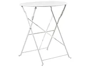 Bistro Set klappbar FIORI Metall Weiß_363325