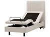 Bett verstellbar Stoff DUKE II 80 x 200 cm Hellbeige
