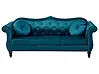 Sofa 3-Sitzer SKIEN Samtstoff Blaugrün