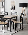 Esszimmerstuhl 2er Set GEORGIA Holz Schwarz