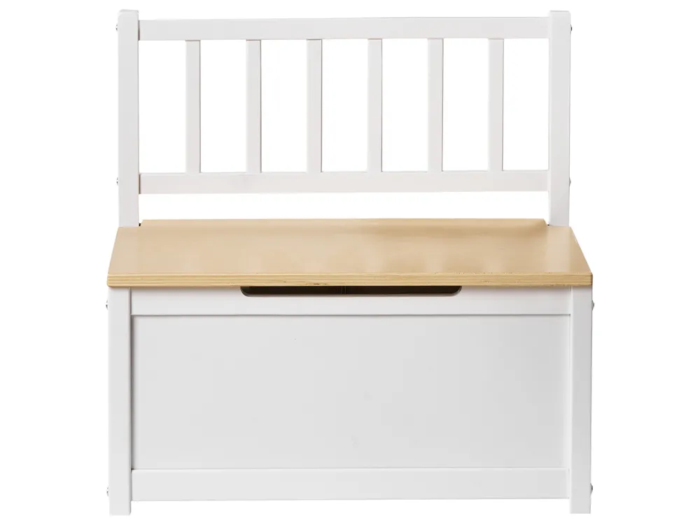 Storage Bench BERRIMA Pine Wood Light Brown/ White_1047530