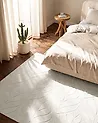 Kunstfellteppich MITCHELL Cremeweiß 160 x 160 cm