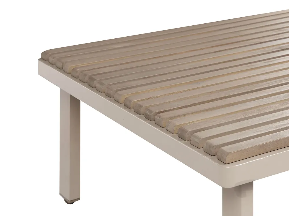 Outdoor Couchtisch FIVIZZANO 90 cm 70 cm Akazienholz Beige_1159298