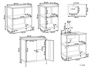 Outdoor-Küche 4er Set mit Spüle VILAMA Schwarz Metall_872639