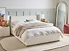 Ottoman Bed MASSOGNES Boucle Off-White 140 x 200 cm
