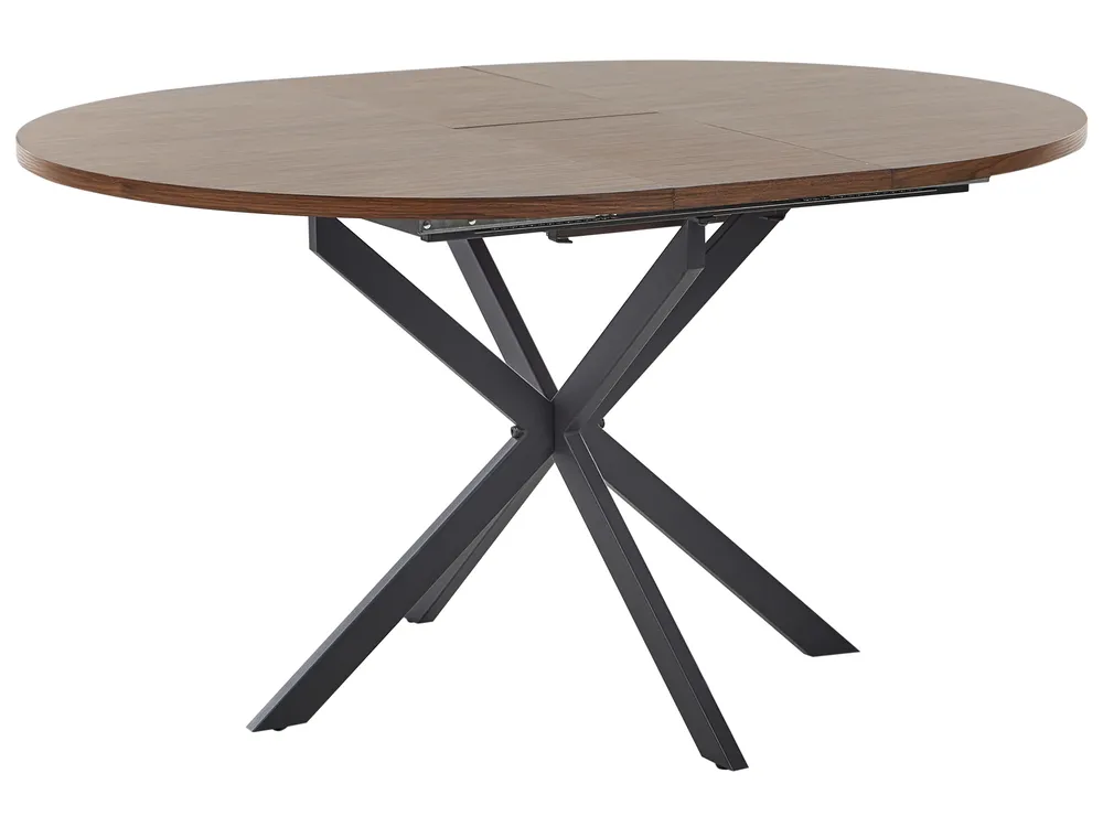 Ausziehbarer Esstisch FRIONA Dunkelbraun 110/140 cm 110 cm