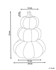 Dekofigur Kürbis KALAMATA Samtstoff Orange_846402