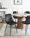 Esszimmerstuhl 4er Set KALISPELL Samtstoff Schwarz