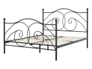 Bett mit Lattenrost Metall DINARD 140 x 200 cm Schwarz_765085