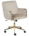 Schreibtischstuhl ALTONA Samtstoff Beige