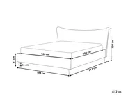 Bed Velvet CHALEIX 180 x 200 cm (EU Super King) Light Grey_857031