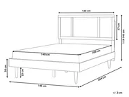 Bett mit Lattenrost Rattan AURAY 140 x 200 cm Braun_901721