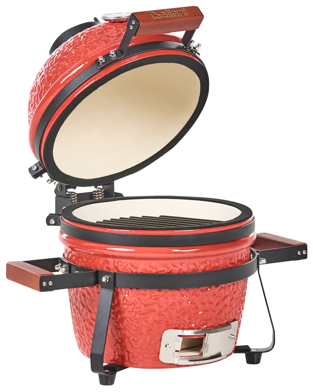Mini-Holzkohlegrill KAMADO Keramik Rot