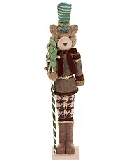 Set od 2 dekorativne figurice ALATORNIO 62/63 cm Medvjed Subota Smeđi_1156818
