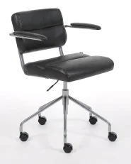 Desk Chair CANDOR Faux Leather Black_1177733
