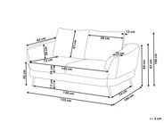 Sofa 2-Sitzer KJAER Bouclé Hellbeige_1006767