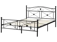 Bett mit Lattenrost Metall RODEZ 140 x 200 cm Schwarz_765909