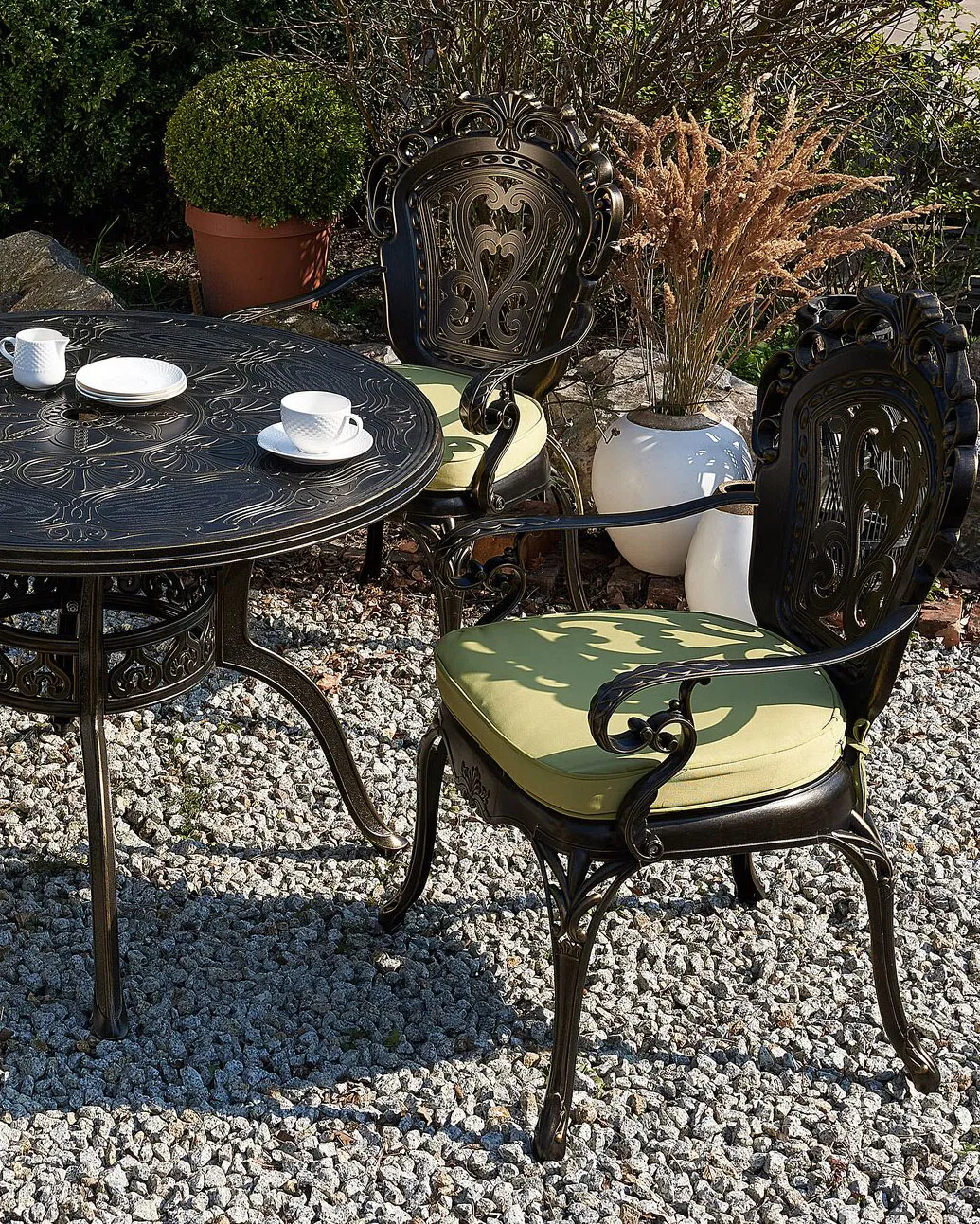 Set mit 2 Stühlen und Sitzkissen SAPRI Metall Dunkelbraun_765656