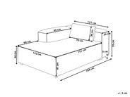 Rechtsseitige Chaiselongue BRANDE Stoff Goldbraun_1001661