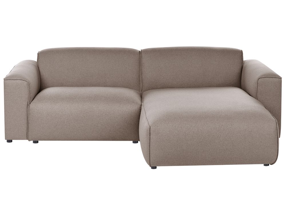 Ugaona sofa 3-znamenkasti FAABORG Tkanina Sivo-bež lijevoruki