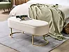 Polsterbank MILRY Samtstoff Hellbeige