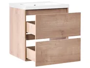 Wandmontierter Waschbeckenunterschrank mit Waschbecken LAGOA Hellbraun_1019989