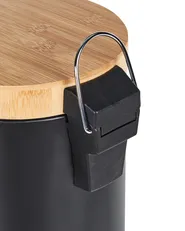 Set of 2 Pedal Waste Bins 3 L ECOSMART Metal Black_992932