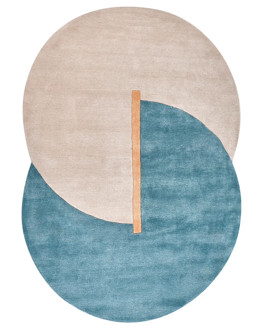 Teppich AYUJ Beige / Blau 160 x 230 cm Viskose