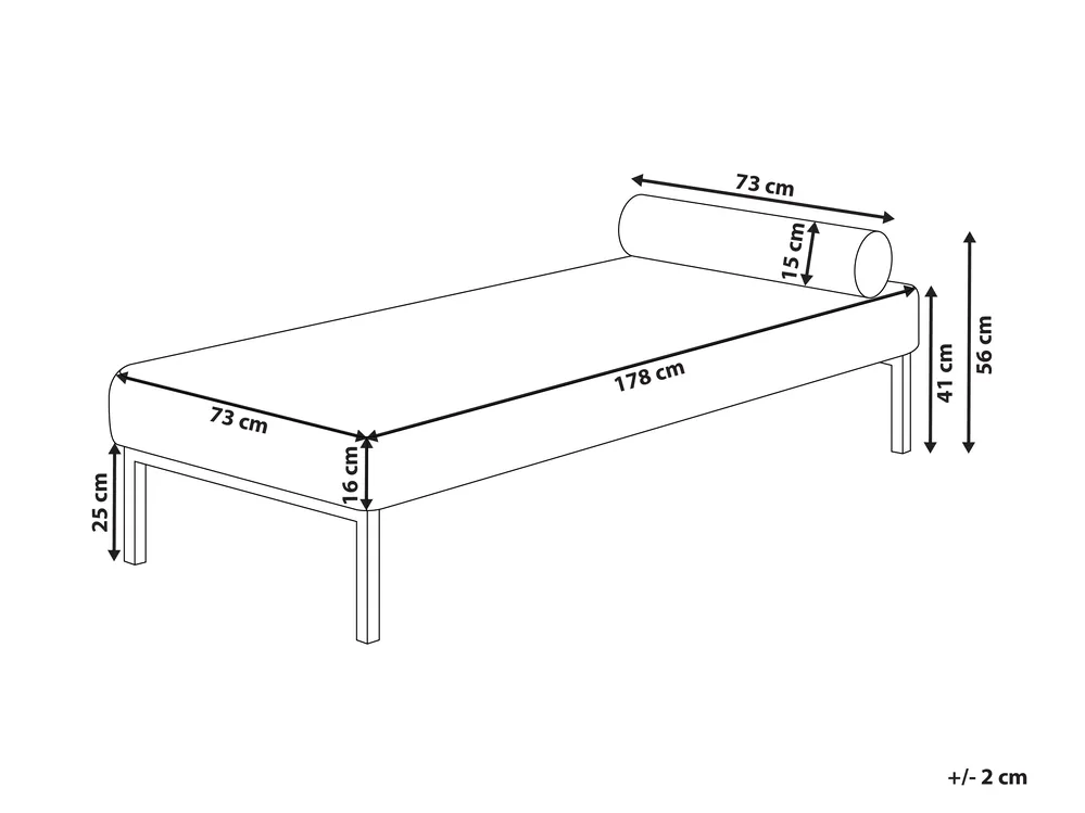 Chaiselongue CHINON Bouclé Weiß_925612