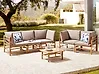 Garden Lounge Set with Table 5 Seater CERRETO Bamboo Taupe