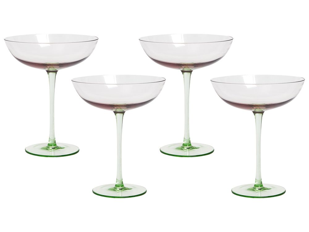 Set van 4 martiniglazen DIOPSIDE 250 ml Roze