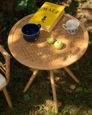 Bistro Set FERLA PE Rattan Light Brown_1154660