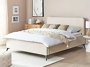 Bed Corduroy VALOGNES 160 x 200 cm (EU King Size) Light Beige_1188042