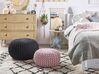 Pouf CONRAD Baumwolle Schwarz