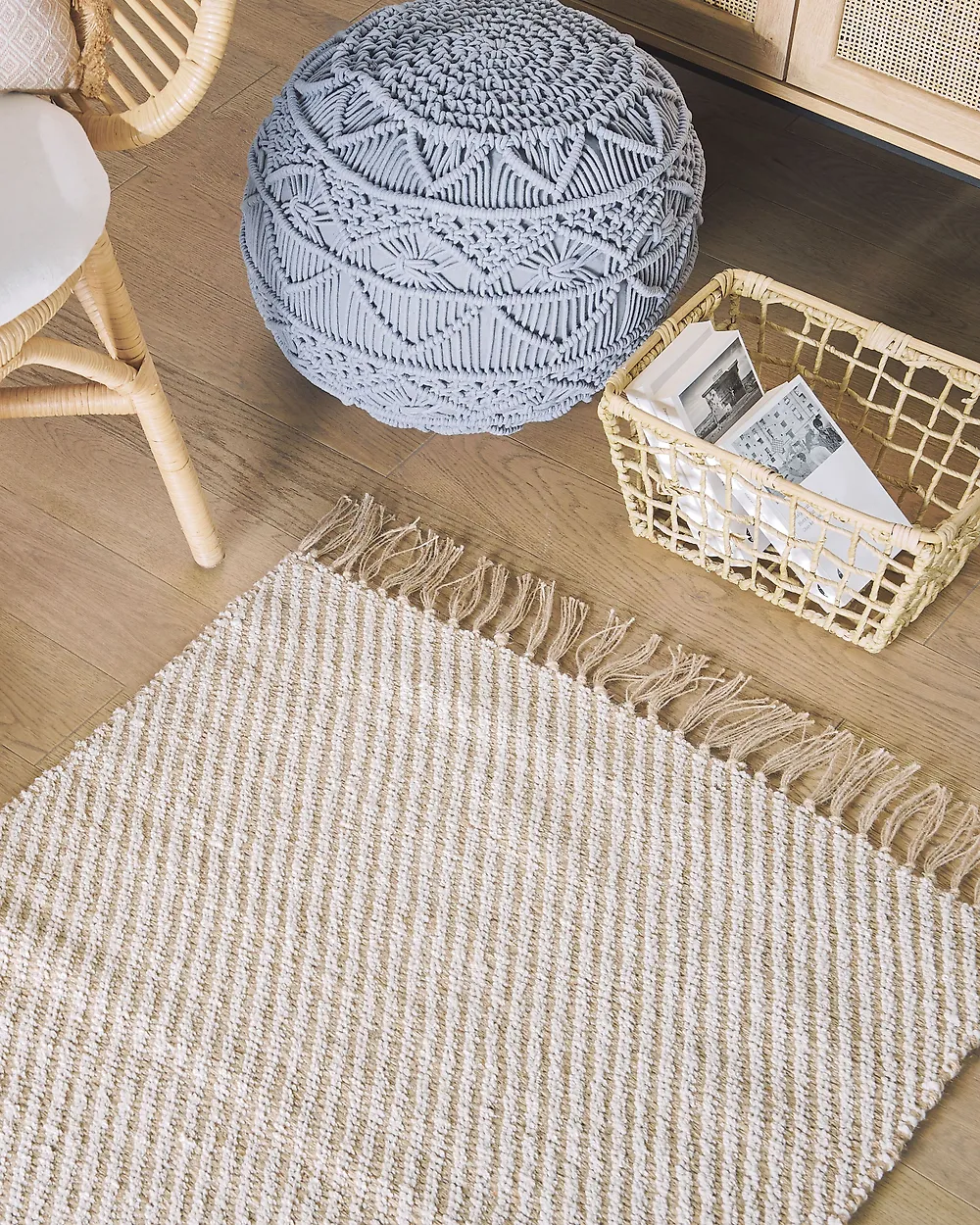 Teppich ALADAG Beige 80 x 150 cm Jute_1178110
