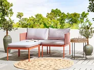 Ensemble de salon de jardin avec table 2 places TERRACINA Métal Orange_826663