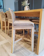 Garten-Barhocker 2er Set TALAMONE Akazienholz Beige_974848