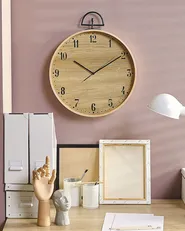 Wall Clock OPFIKON 40 cm Light Brown_785027