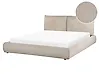 Bett mit Lattenrost Cord VINAY 160 x 200 cm Taupe