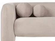 Living Room Set 5 Seater LEIREN Velvet Taupe_919509