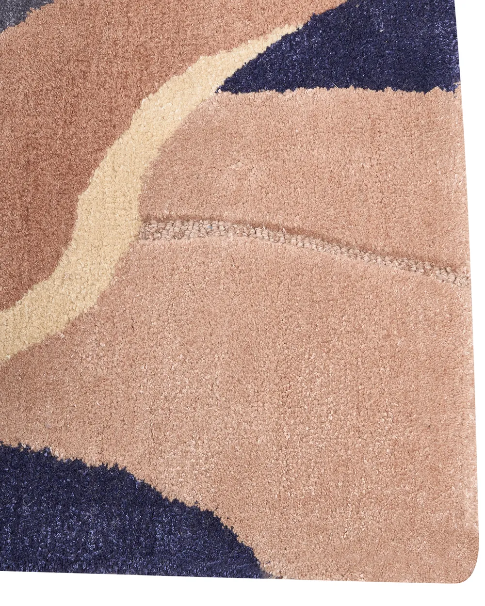 Teppich ALMORA Beige / Blau 160 x 230 cm Viskose_1036935