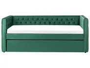 Ausziehbett Samtstoff GASSIN 90 x 200 cm Smaragdgrün_779279