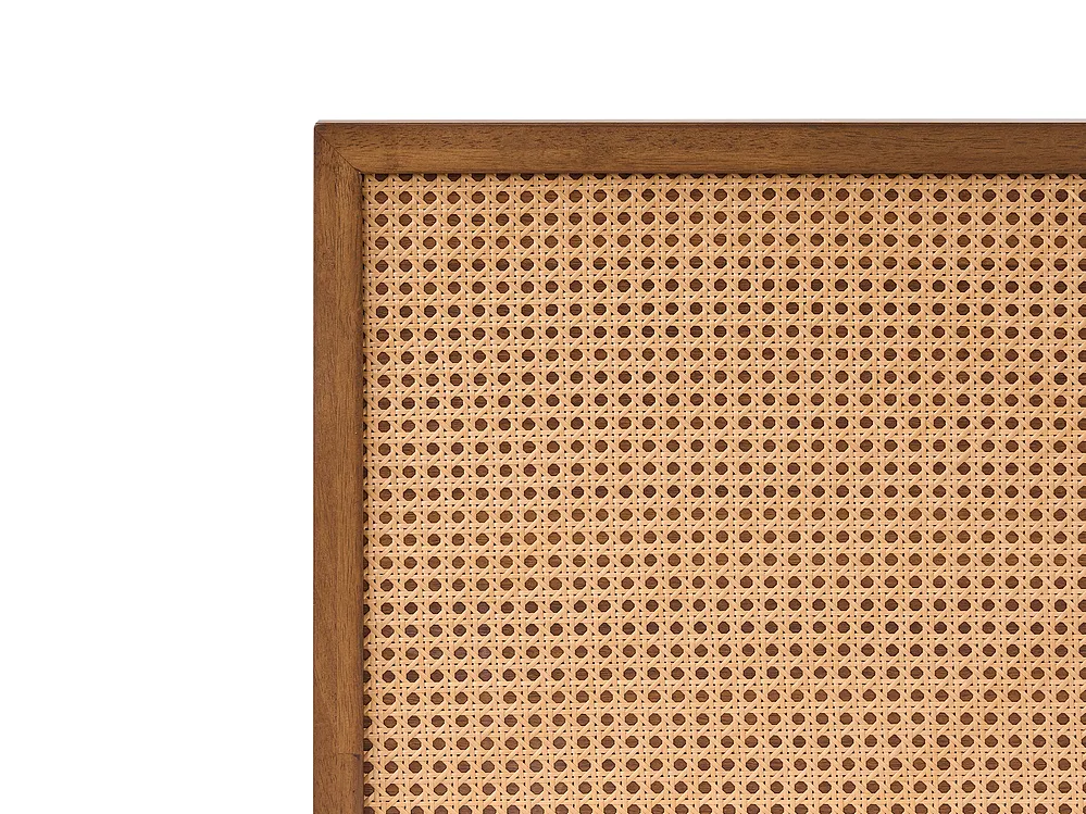 Bed PE Rattan MONPAZIER 120 x 200 cm (EU Small Double) Dark Brown_1037775