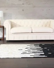 Teppich BOLU Schwarz 160 x 230 cm Echtleder_212683