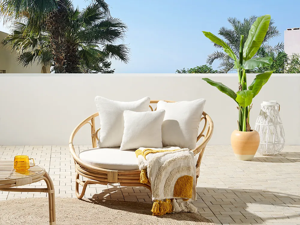 Garden Daybed ROSSANO Rattan Natural_1155512