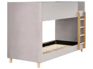 Hochbett Samtstoff CHOCQUES 90 x 200 cm Hellgrau_1040680