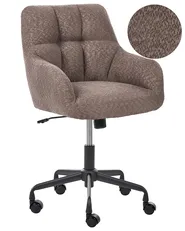 Desk Chair PALMDALE Boucle Dark Brown_1073223