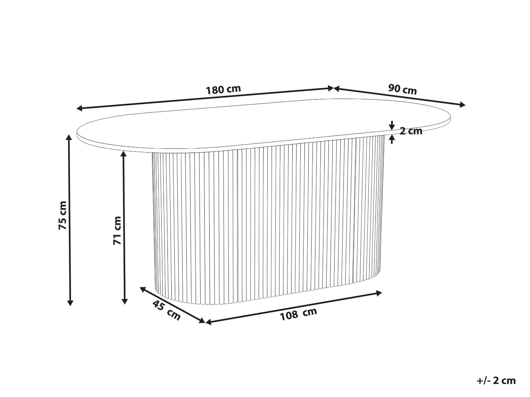 Esstisch LUNNIN Helle Eiche 90 cm 180 cm_1027530
