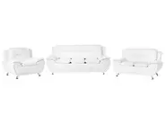 Sofa Set 6-Sitzer LEIRA Kunstleder Weiß_1058891
