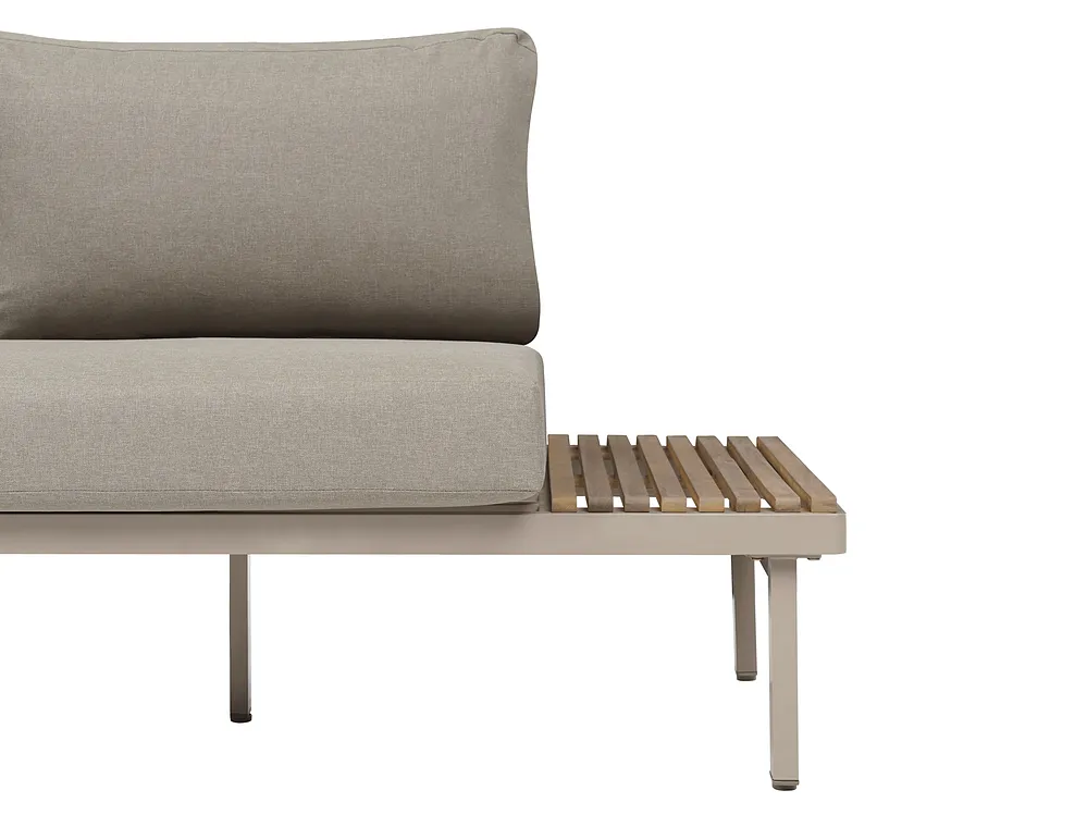 Garden Lounge Set with Table 5 Seater FIVIZZANO Acacia Wood Beige_1161056